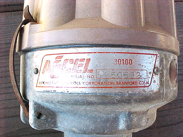 Accel big block Mopar dual point label