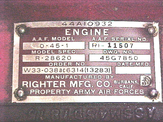 righter id plate